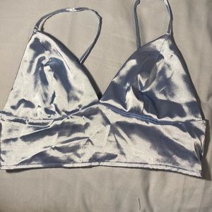 Baby blue shein bra top